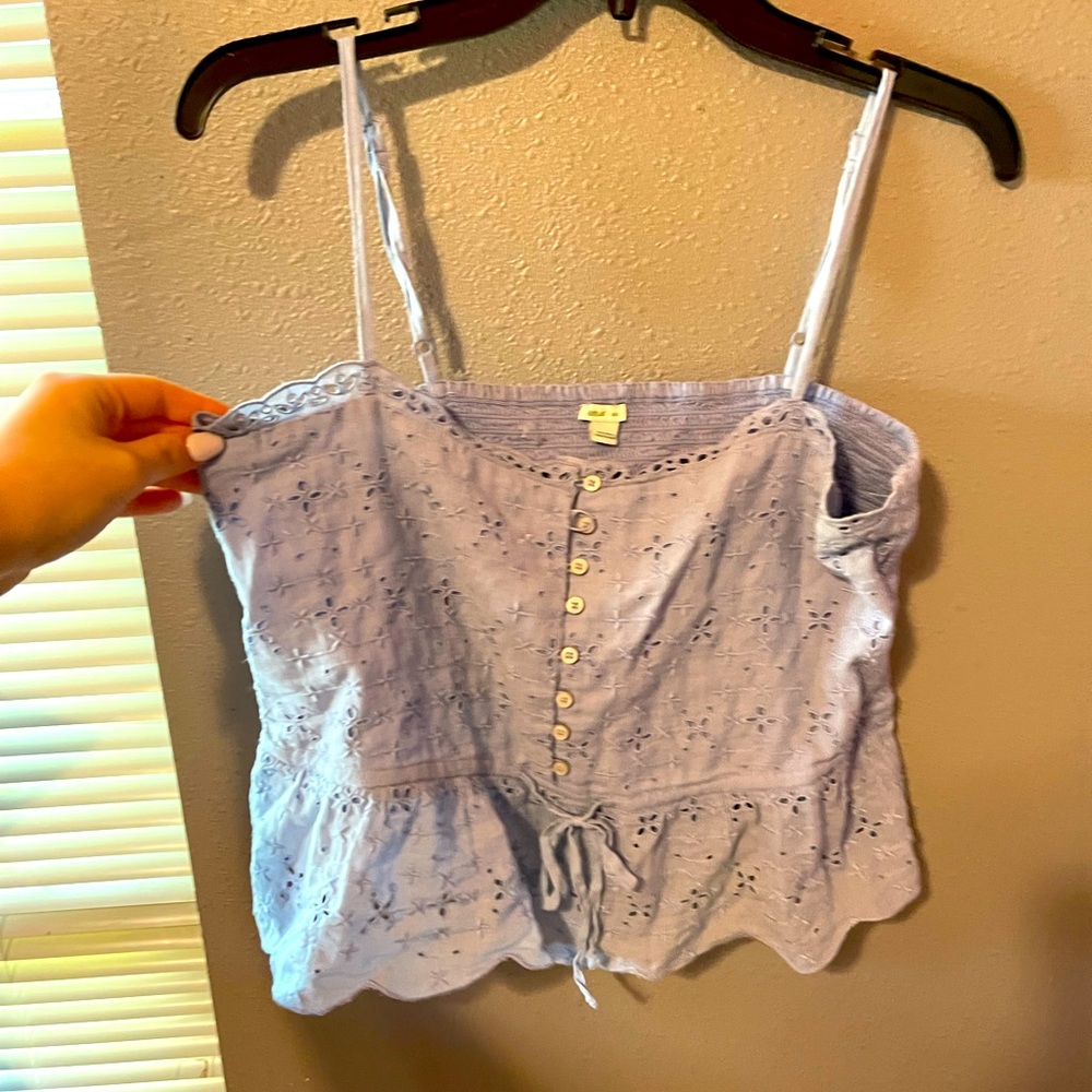 Cute summery Ligjt blue crop top